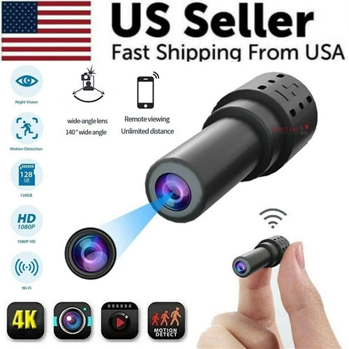 WiFi Wireless Spy 4K Mini Camera Pinhole DIY Hidden HD Screw IP DVR