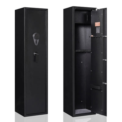 Black Steel Biometric Fingerprint with Digital Lock Gun Safe Cabinet