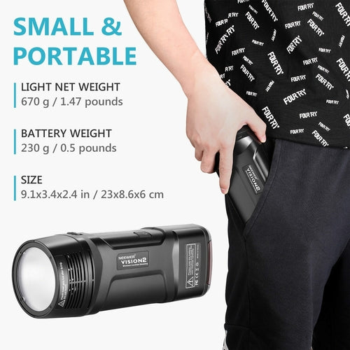 VISION2 200Ws 2.4G TTL Flash Strobe For Sony DSLR Cameras,1/8000 HSS